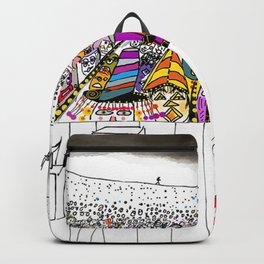 sold out show Backpack | Whimsical, Drawing, Rockandroll, Music, Concert, Digital, Faces, Rockconcert 