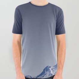 Mexico Photography - Night Sky Over The Snowy Mountains All Over Graphic Tee