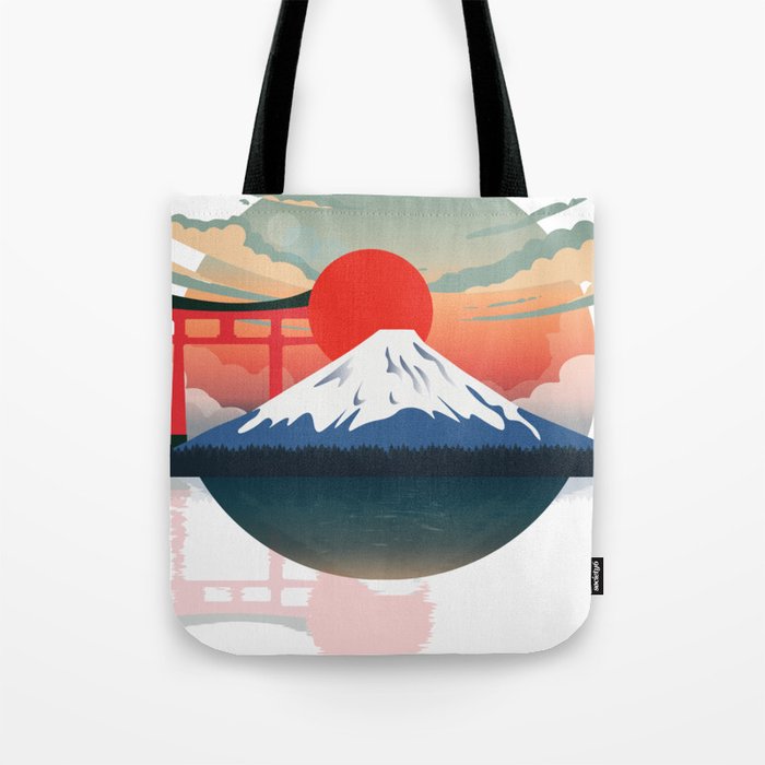 Sunset at Fuji Mountain Tote Bag