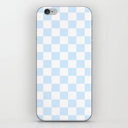 Baby Blue Checkered Phone Case iPhone Skin