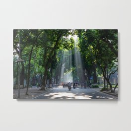 Street Autumm Summer in Hanoi, Vietnam Art Print Metal Print