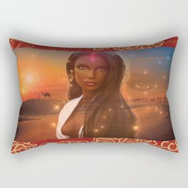 Beautiful Desert Girl Rectangular Pillow