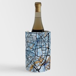 Madrid - Spain Jessamine Marble Map Wine Chiller