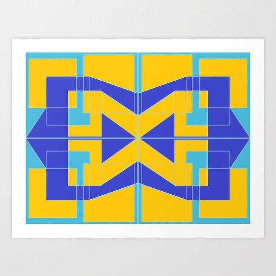 Go Blue Art Print