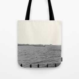Astoria Oregon | Black and White Panoramic Photography Tote Bag