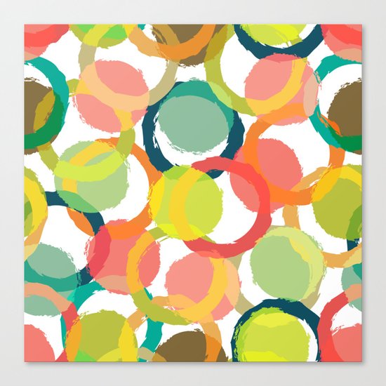 COLORFUL CIRCLES PATTERN Canvas Print