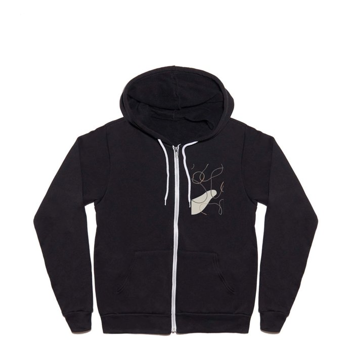 Abstract Organic Shapes Full Zip Hoodie