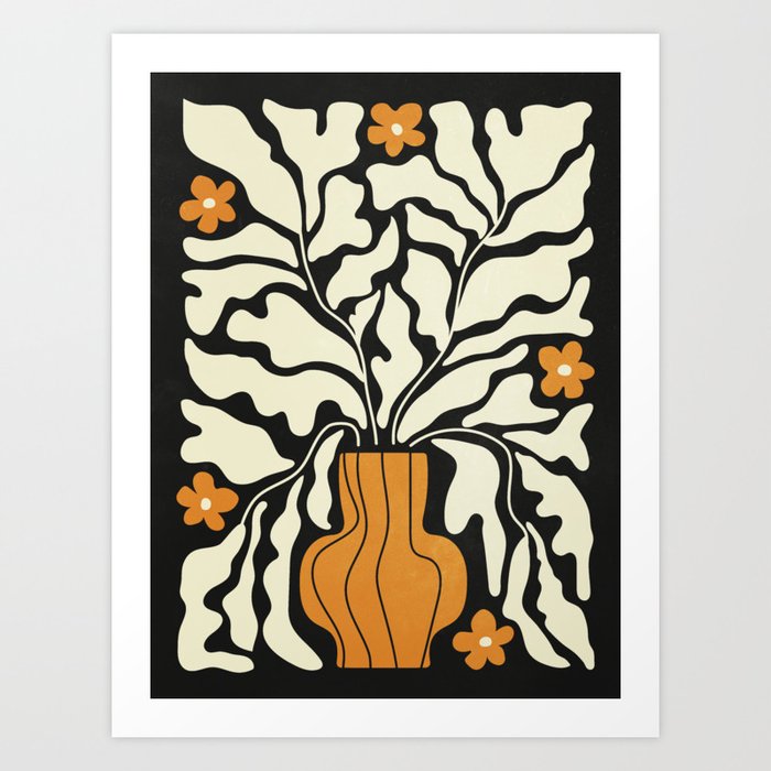 Golden Vase 02 | Summer Bloom: Matisse Night Edition Art Print
