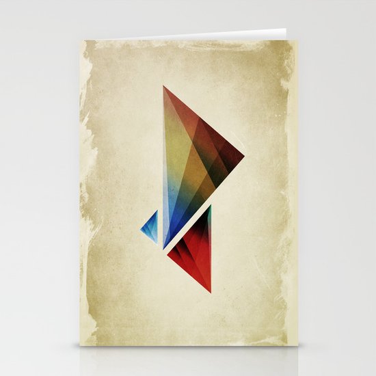 Triangularity Means We Dream in Geometric Colors Stationery Cards