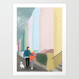 "A walk in Notting Hill" Art Print