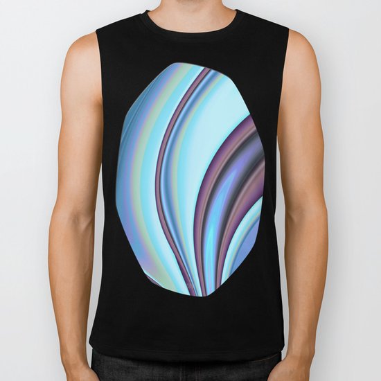 Abstract Fractal Colorways 02PrBl Biker Tank
