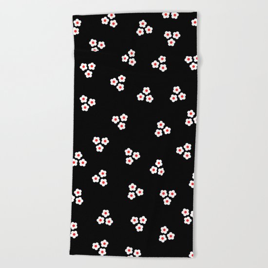 Night Daisies Beach Towel