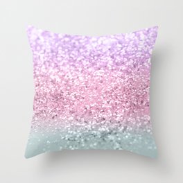 Unicorn Girls Glitter #7a (Faux Glitter) #shiny #pastel #decor #art #society6 Throw Pillow