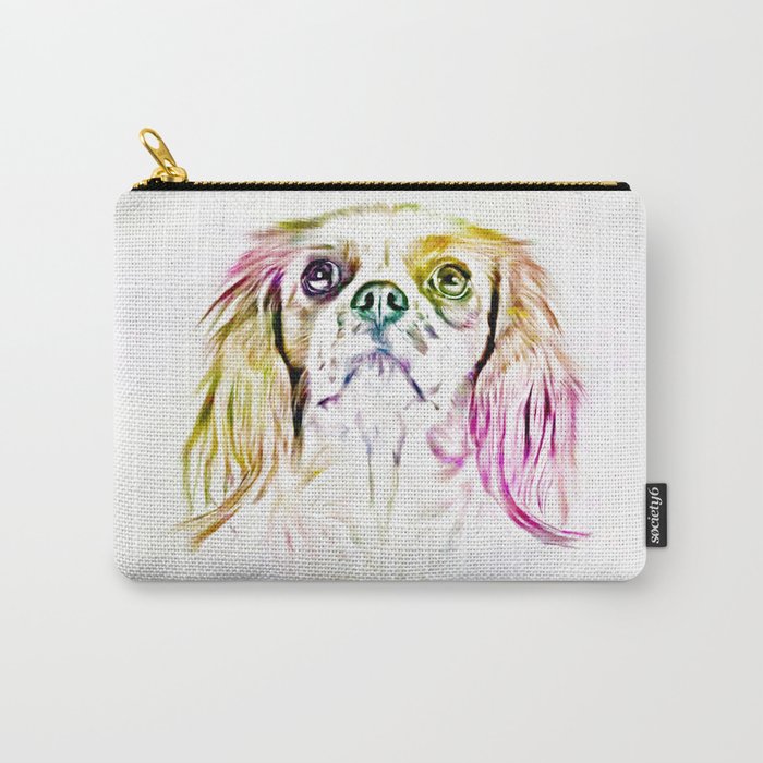 Cavalier King Charles Spaniel Dog Art Painting Carry-All Pouch