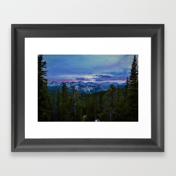 Sunset over Breckenridge Framed Art Print