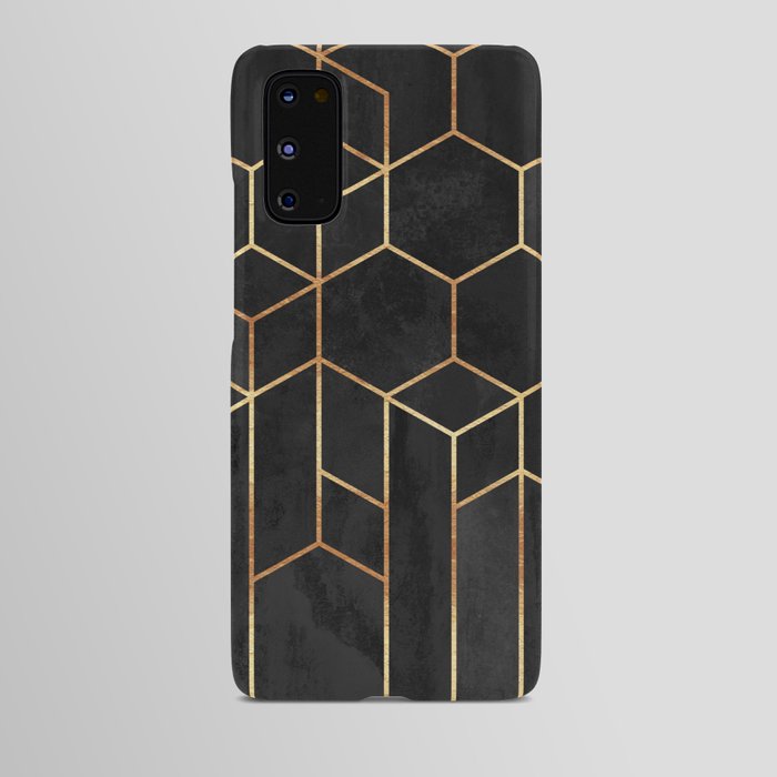 Black Hexagons Android Case