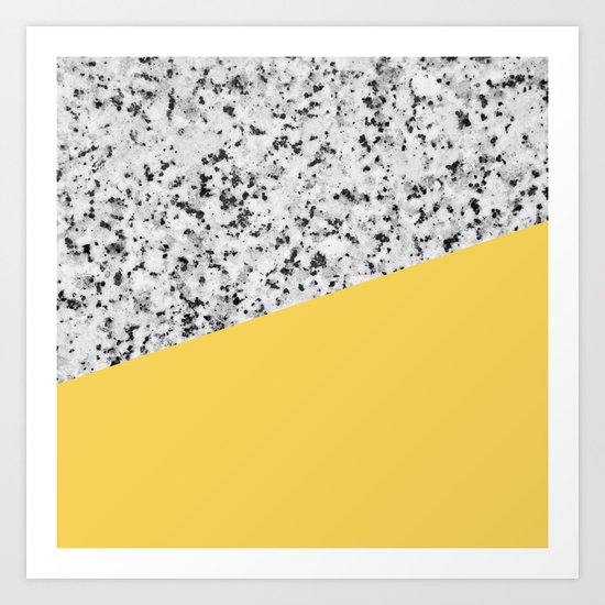 Granite and primrose yellow color Art Print