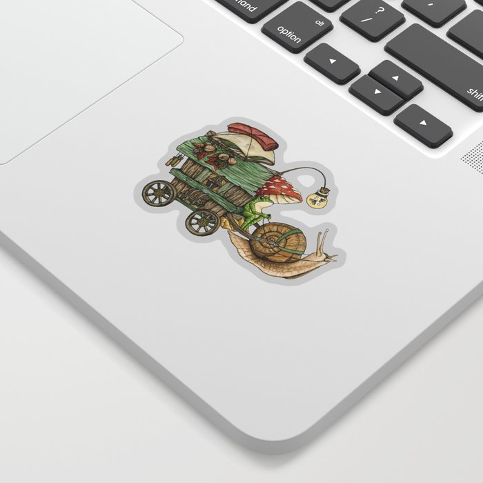 Frog Caravan Sticker