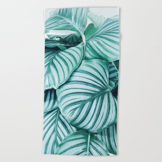 Long embrace - teal green Beach Towel