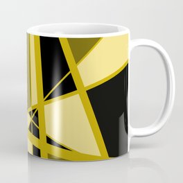 Triangles Mikado pattern yellow gold brown black Coffee Mug