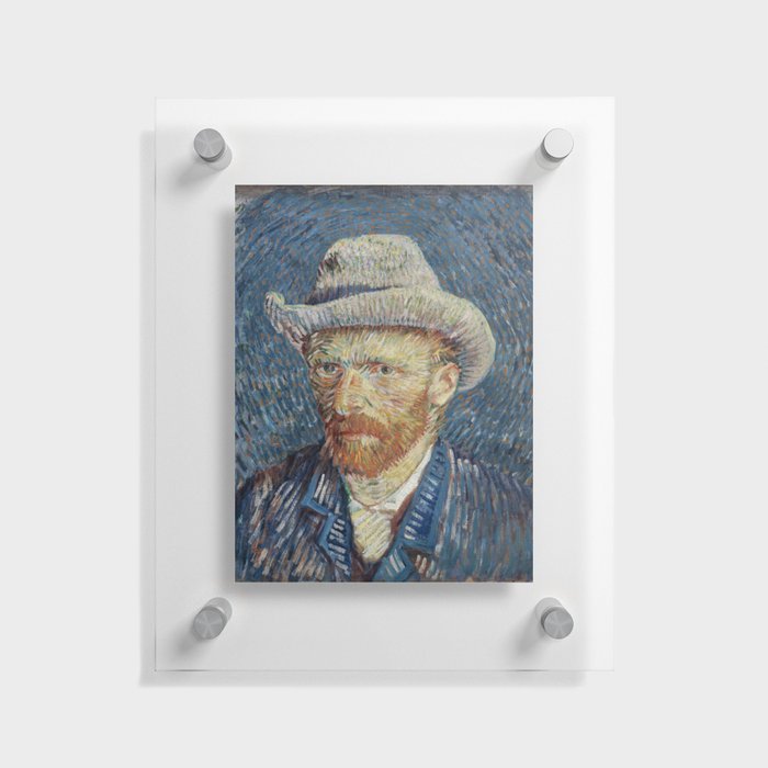 Self-Portrait with Grey Felt Hat Floating Acrylic Print