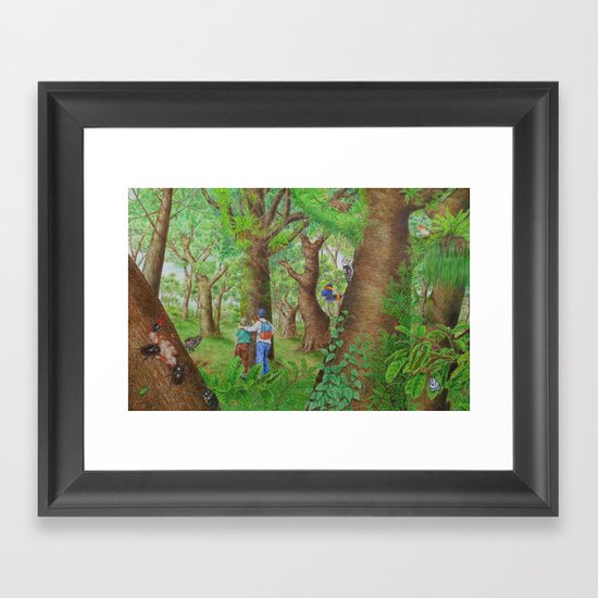 A Day of Forest (3). (Observe the tree) Framed Art Print