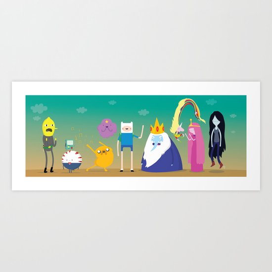 Adventure time characters Art Print