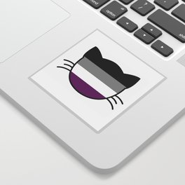 Asexual Flag Cat Sticker