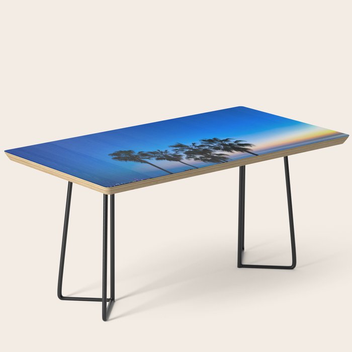 Los Angeles, California, Palm Tree Beach Sunset Coffee Table