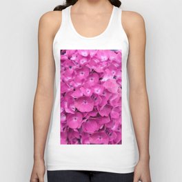 Artful Pink Hydrangeas Floral Design Tank Top