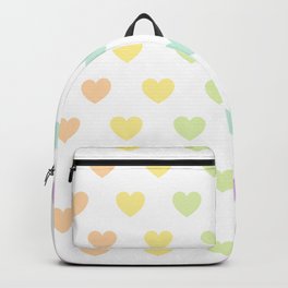 Pastel Rainbow Hearts Pattern Backpack