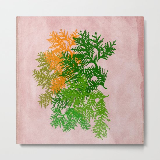 Fall Fern Metal Print