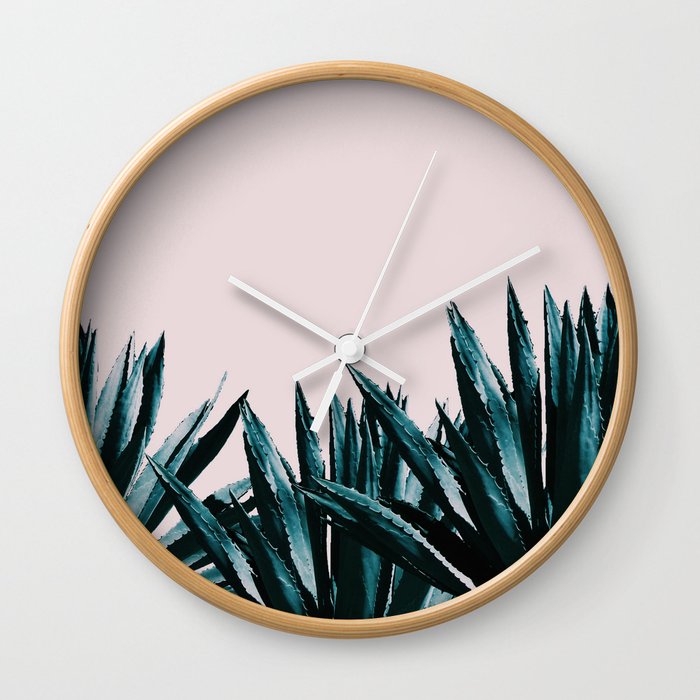Pastel agave Wall Clock