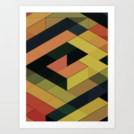 Labirinto Mosaico 018 Art Print