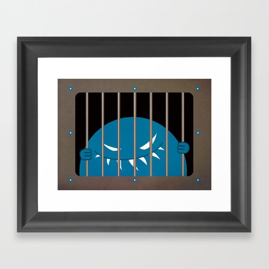 Evil Monster Kingpin Jailed Framed Art Print