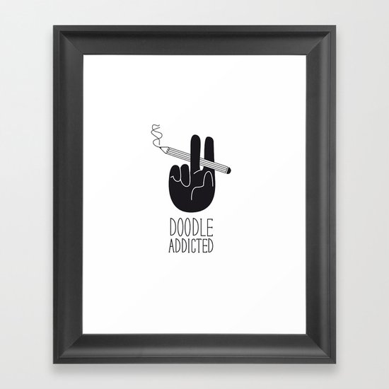 doodle addicted Framed Art Print