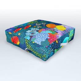 Ocean Tropical Fish Life Outdoor Floor Cushion