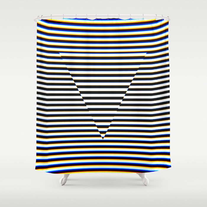 Trippy Triangle Shower Curtain