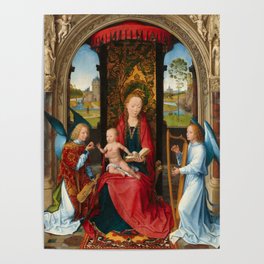 Madonna and Child with Angels, 1479 by Hans Memling Poster