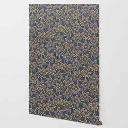 Field of Flowers | Blue Yellow | Pattern Wallpaper