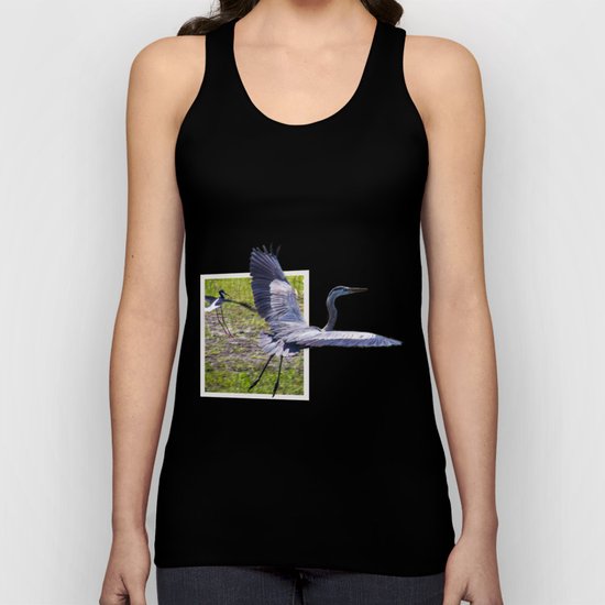 Great Blue heron Out Of Frame Unisex Tank Top