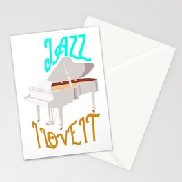 Jazz I Love It Piano Edition Stationery Card