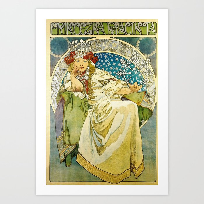 Princezna Hyacinta Alphonse Mucha Art Art Print