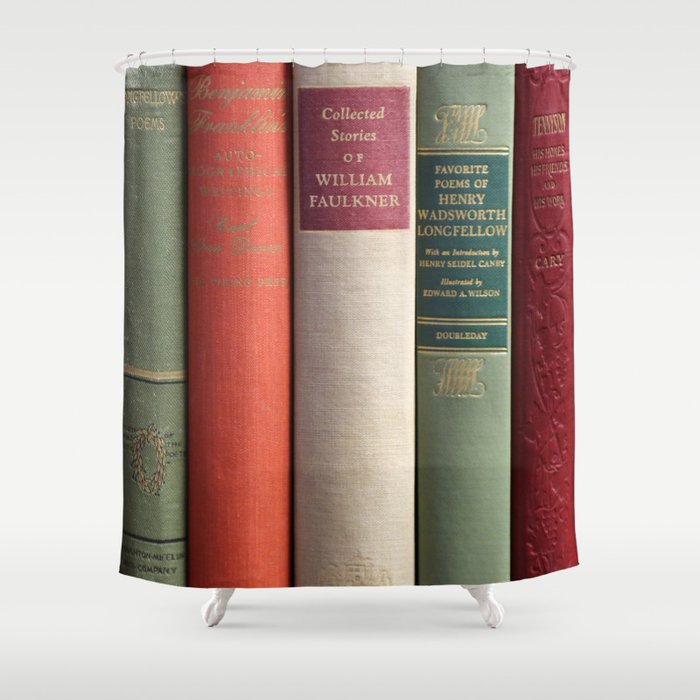 Old Books - Square Shower Curtain