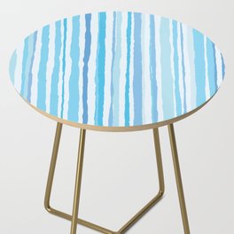 Blue Organic vertical lines and stripes pattern. Doodle digital illustration background. Side Table