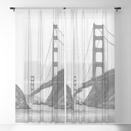 San Francisco Golden Gate Bridge Sheer Curtain