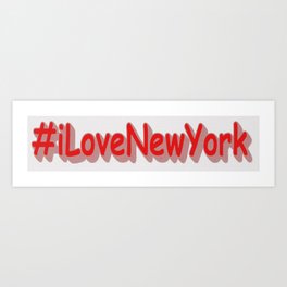 "#iLoveNewYork" Cute Design. Buy Now Art Print