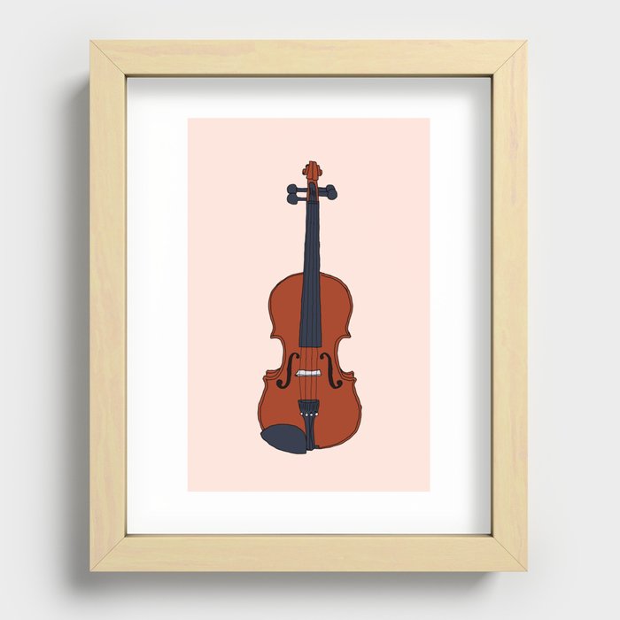 Violin Recessed Framed Print