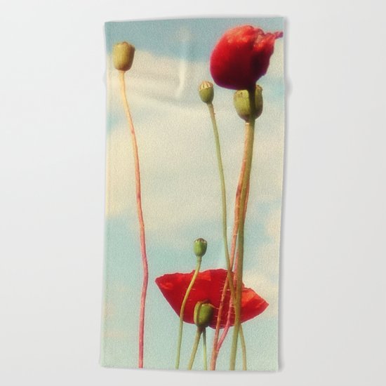 Lost Poppies Beach Towel