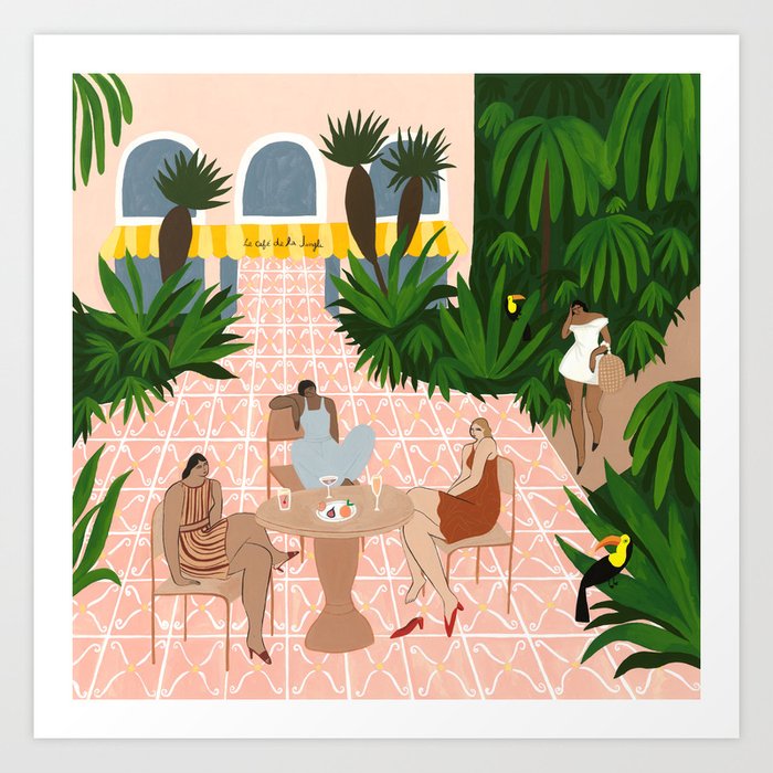 The Jungle Café Art Print